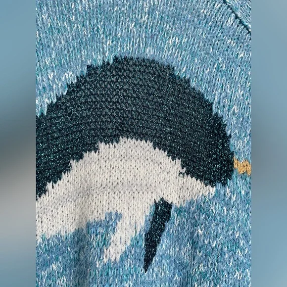 Anthropologie Narwhal Whale Icon Cardigan Sweater (Size XS/S) - NWT - Picture 9 of 10